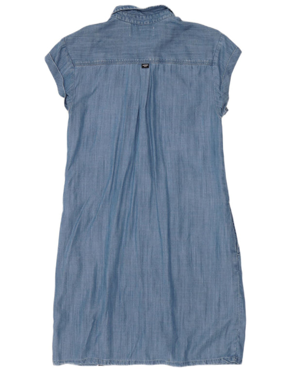Vestido jeans feminino SUPERDRY Reino Unido 10 pequeno azul Lyocell