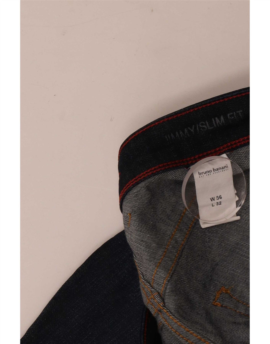 Bruno Banani Mens Slim Jeans W36 L32 Azul Marinho Algodão