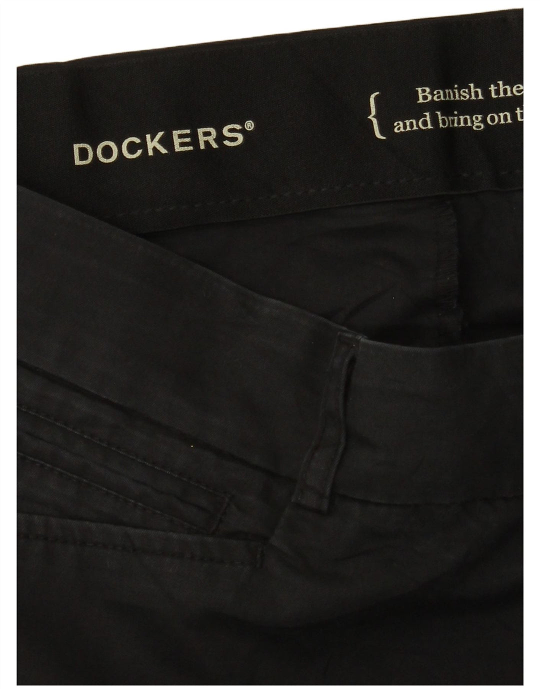 Calça feminina reta casual DOCKERS W36 L30 preta