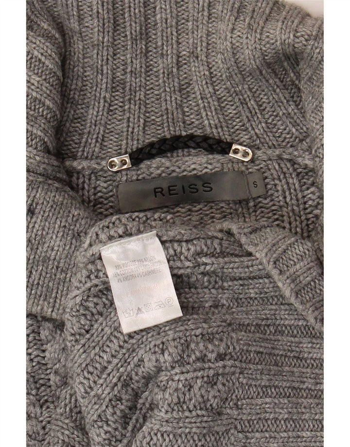 Suéter masculino Reiss com gola redonda e viscose cinza pequena