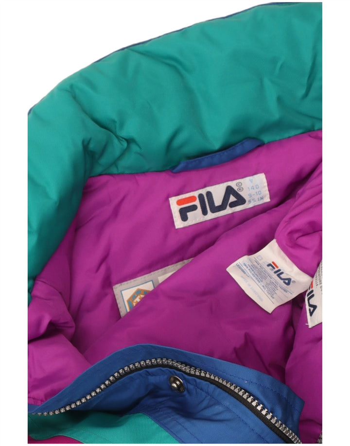 Macacão de esqui Fila Boys 9-10 anos azul colorblock poliéster