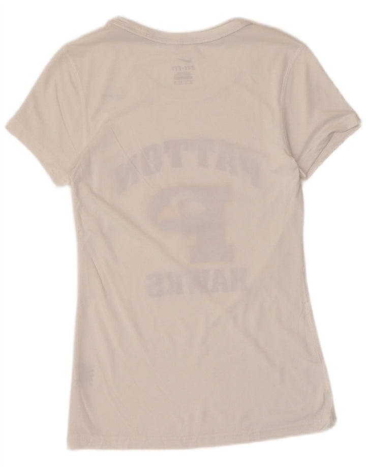 Camiseta Nike Feminina Patton Hawks Graphic Top UK 6 XS Branco Poliéster