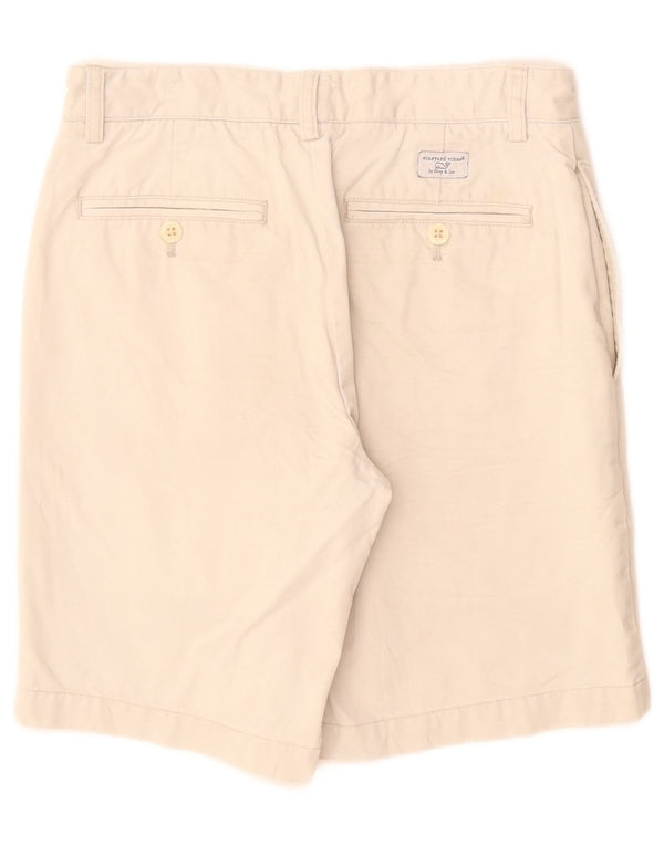 Vineyard Vines Mens Chino Shorts W28 Algodão Bege Médio