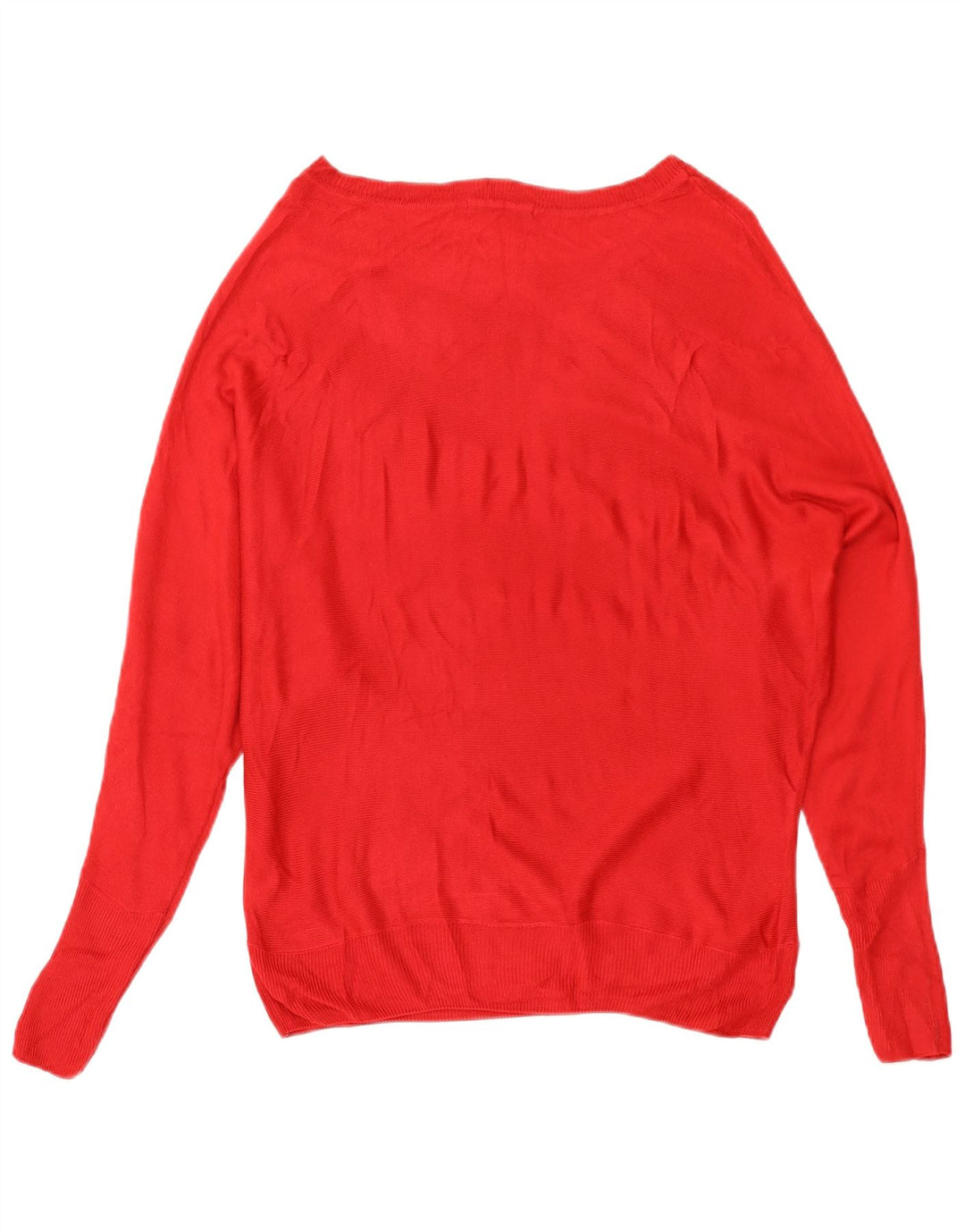 Suéter feminino Marks & Spencer grande com gola canoa Reino Unido 8 pequeno vermelho