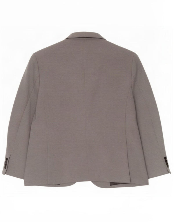 Jaqueta blazer masculina de 2 botões Marks & Spencer Reino Unido 48 2XL cinza poliamida