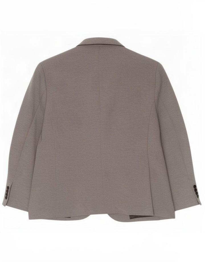 Jaqueta blazer masculina de 2 botões Marks & Spencer Reino Unido 48 2XL cinza poliamida