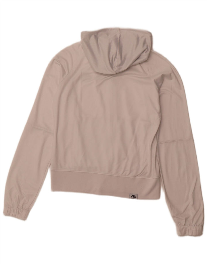 Suéter feminino Nike com capuz e zíper UK 10/12 médio branco