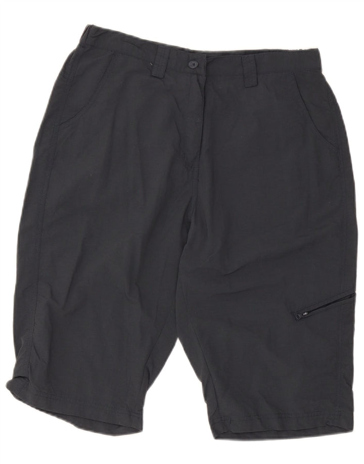 Shorts esportivos femininos Mountain Warehouse UK 12 nylon cinza médio