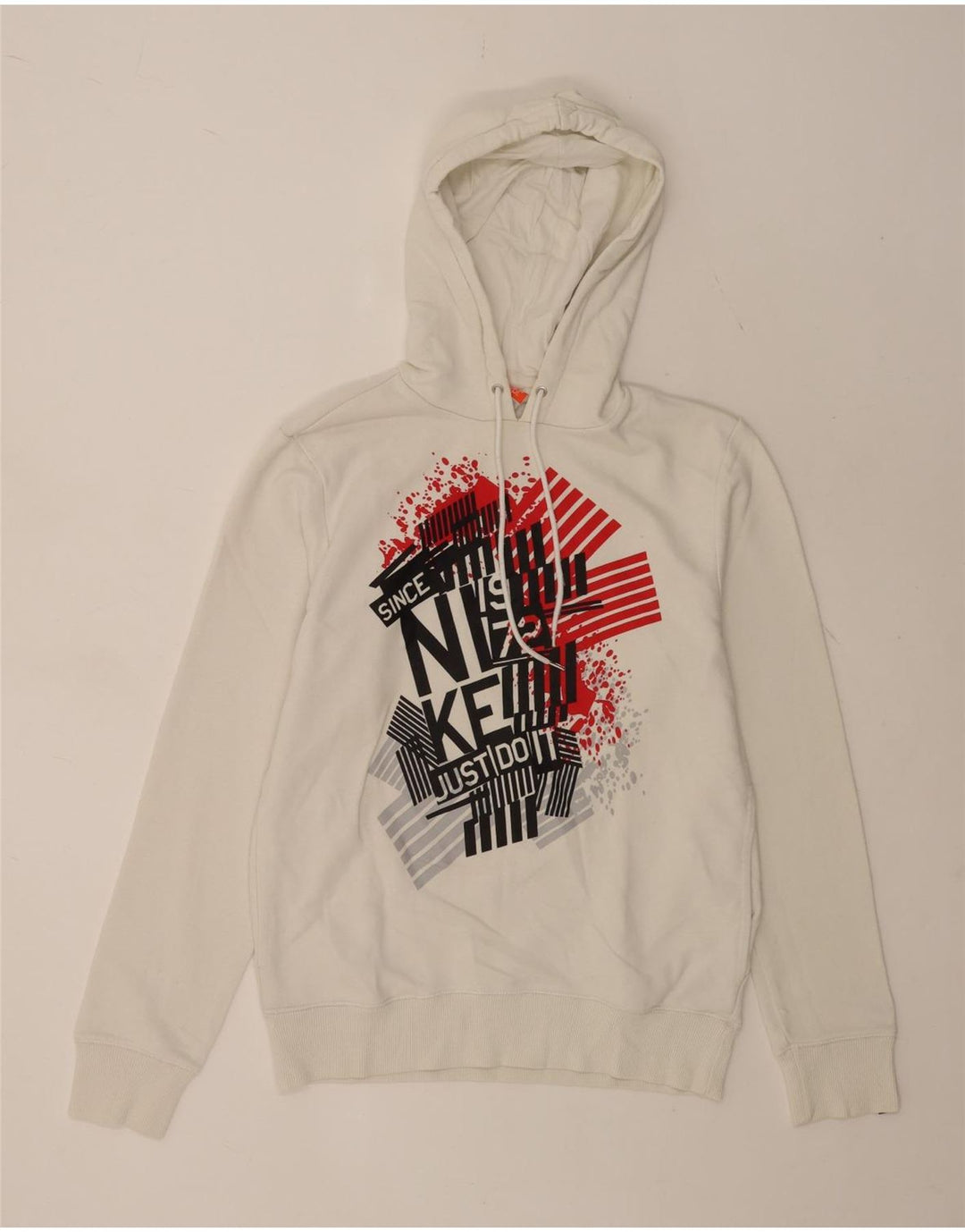 Jumper com capuz gráfico masculino Nike pequeno algodão branco