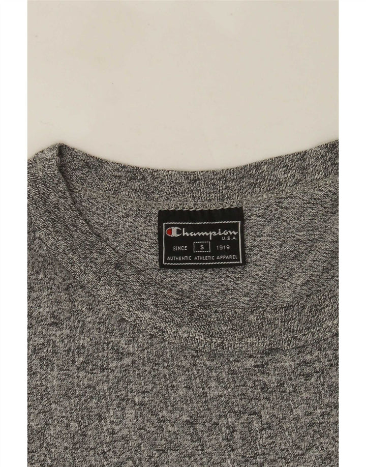 Camiseta masculina gráfica CHAMPION pequena cinza manchada