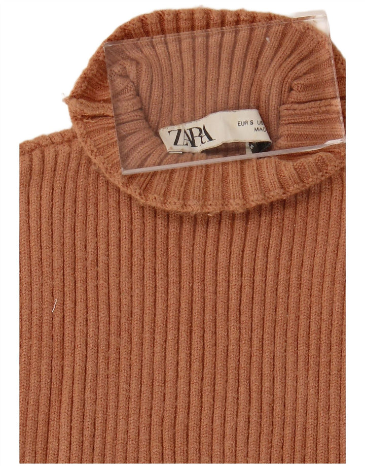 Zara Womens Crop Vest Regata Reino Unido 10 Pequeno Marrom