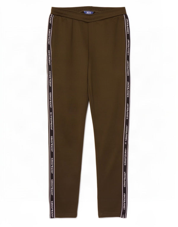 Calça de treino gráfico Jack & Jones Boys 15-16 anos cáqui colorblock