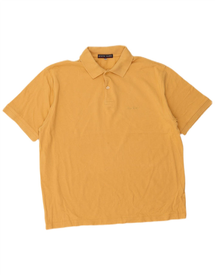 Camisa polo masculina PIERRE CARDIN XL algodão amarelo
