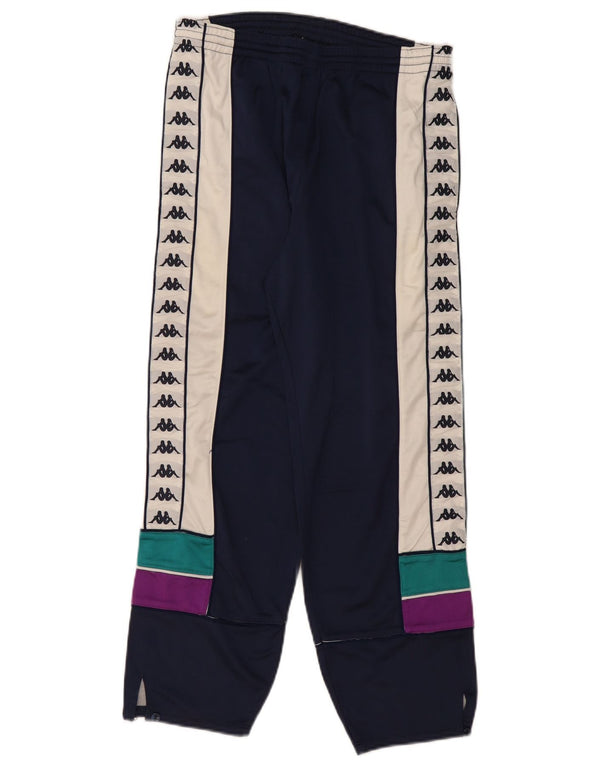 Kappa Mens Graphic Tracksuit Calças Joggers Médio Azul Marinho Colourblock