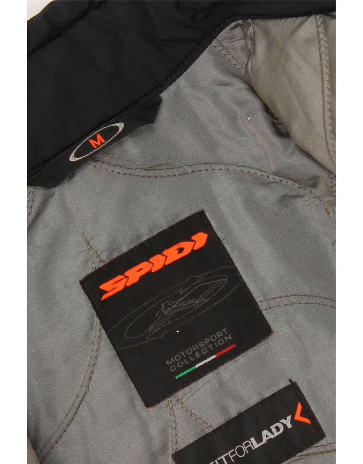 Jaqueta feminina Spidi Motorstyle Racer UK 14 poliéster preto médio