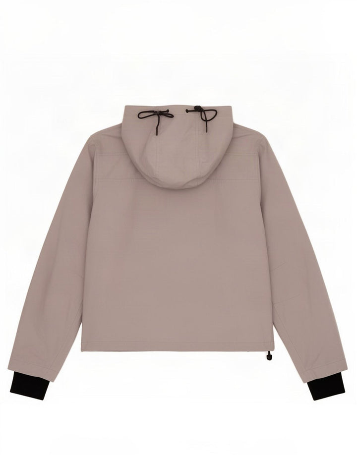 Jaqueta de chuva com capuz feminina Superdry UK 12 poliéster cinza médio