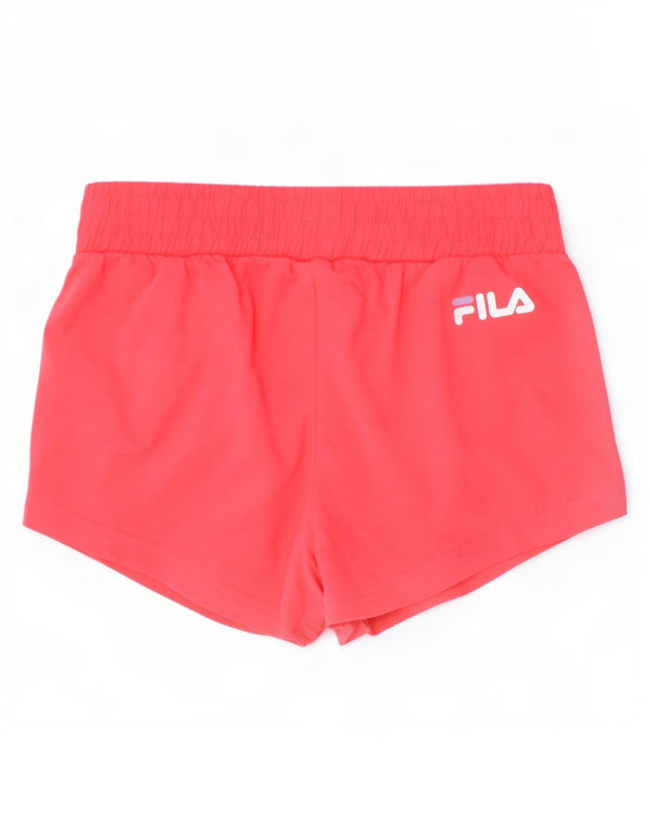 Fila Shorts esportivos gráficos para meninas 11-12 anos rosa algodão colorblock
