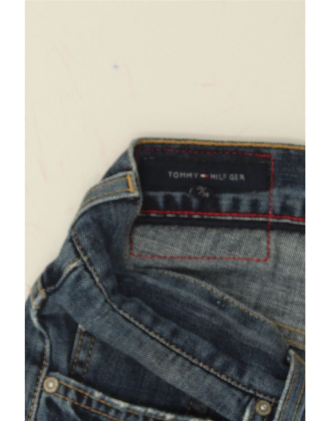 TOMMY HILFIGER Mens Straight Jeans W31 L34  Blue Cotton Vintage Tommy Hilfiger and Second-Hand Tommy Hilfiger from Messina Hembry 