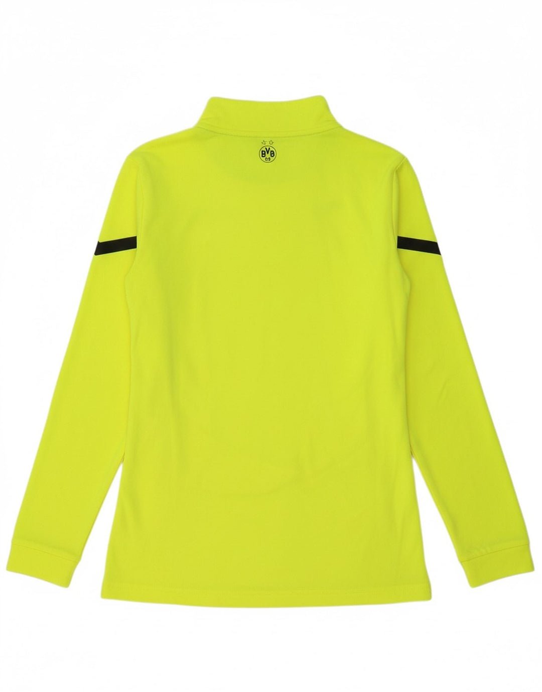 PUMA Mens BVB Dortmund Zip Neck Pullover Treino Top Pequeno Amarelo