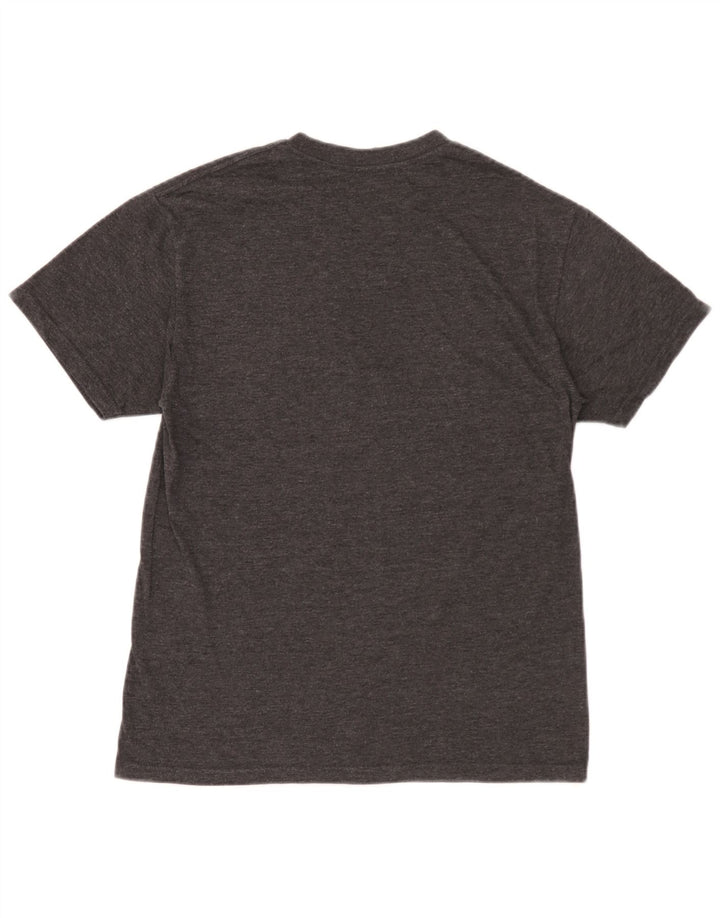 Camiseta masculina gráfica Volcom, camiseta pequena de algodão manchado cinza