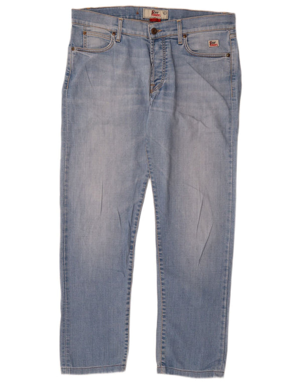 Roy Rogers Mens Straight Jeans W34 L30 Blue Cotton