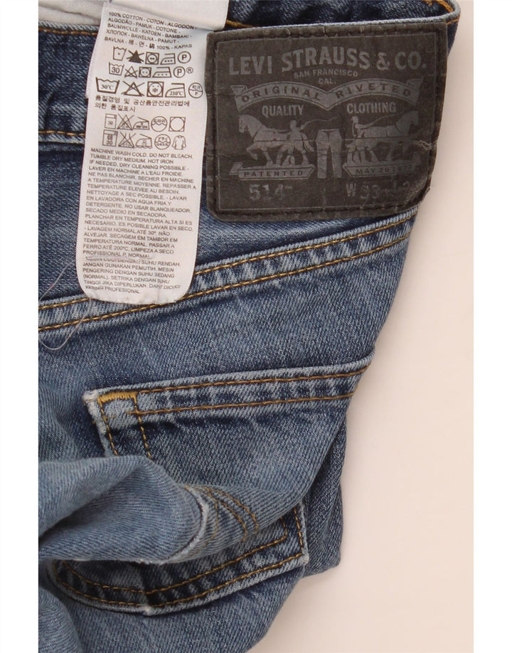 Levi's Masculino 514 Straight Jeans W33 L34 Azul Algodão