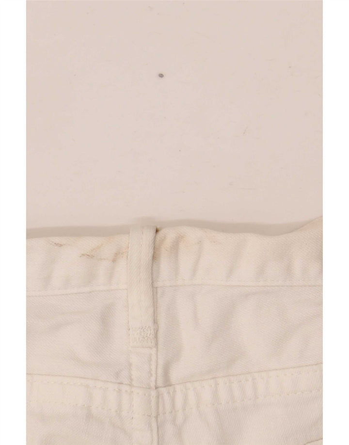 Replay Mens Straight Jeans W38 L34 Algodão Branco