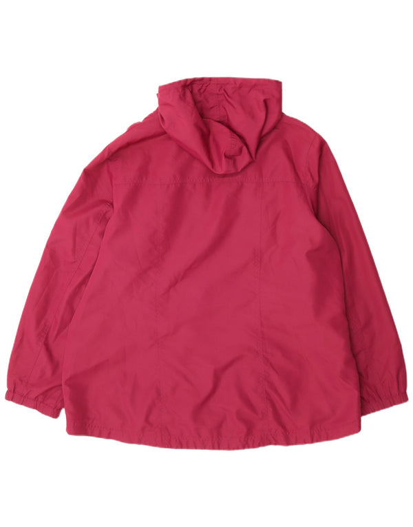 Jaqueta de chuva feminina com capuz gráfico Kangaroos Reino Unido 22 3XL Poliéster Borgonha