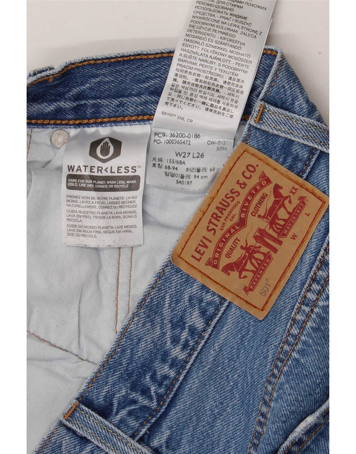 Calças Jeans Levi's Femininas 501 Reta W27 L26 Algodão Azul