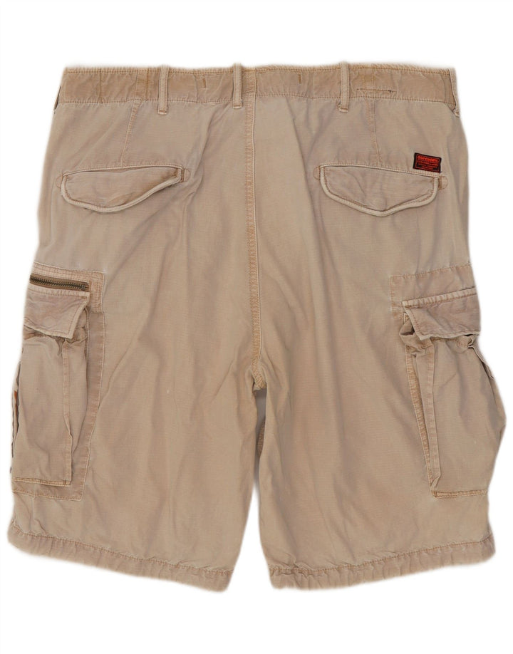 Superdry Mens Cargo Shorts W36 Grande Algodão Bege