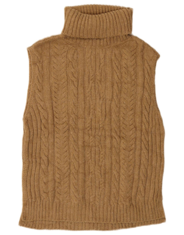 Regata feminina MARKS & SPENCER com colete grande UK 6 XS bege acrílico