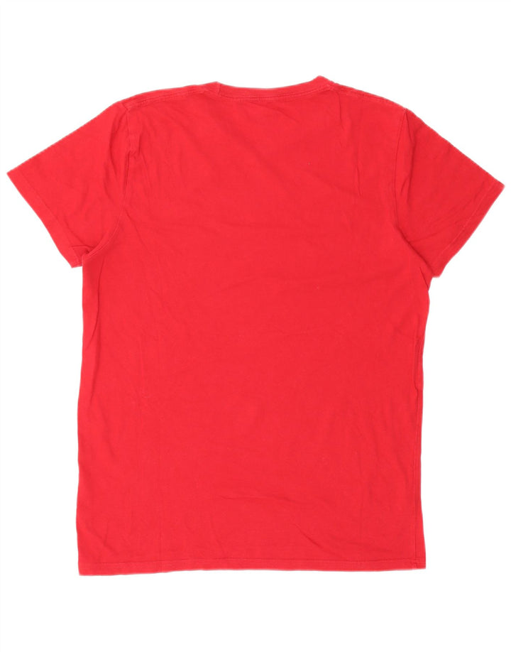 Camiseta masculina Hollister Top médio algodão vermelho