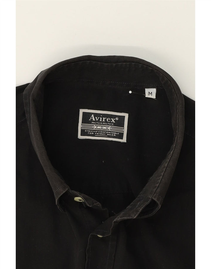 AVIREX Mens Shirt Medium Black Vintage Avirex and Second-Hand Avirex from Messina Hembry 