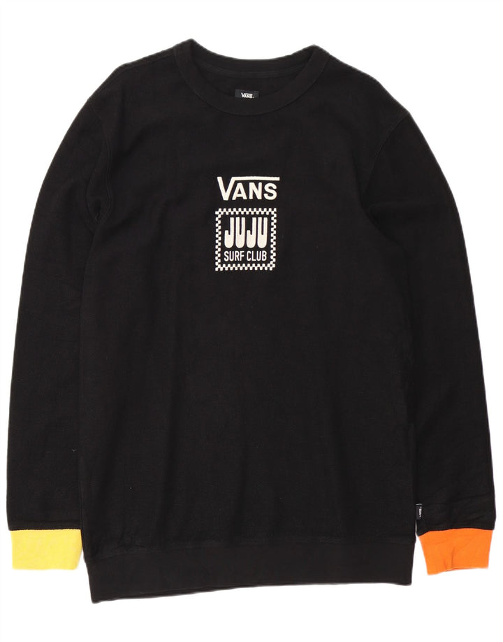 Vans masculino gráfico moletom jumper médio preto algodão
