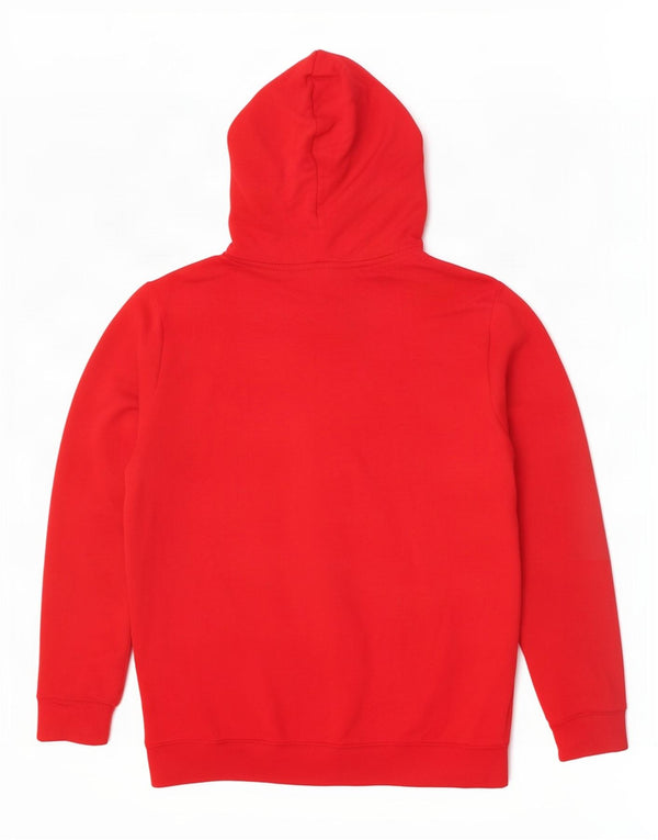 Adidas Mens Hoodie Jumper Grande Algodão Vermelho