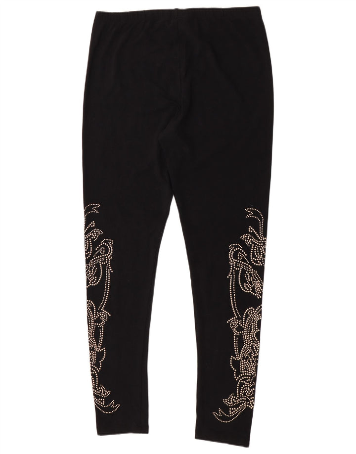 Leggings femininos French Connection UK 14 grandes pretos florais