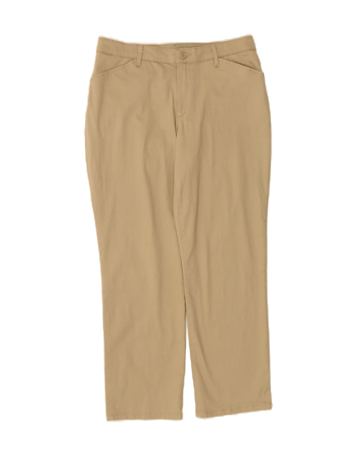 LEE Womens Straight Casual Trousers US 10 Large W32 L27 Beige Cotton Vintage Lee and Second-Hand Lee from Messina Hembry 