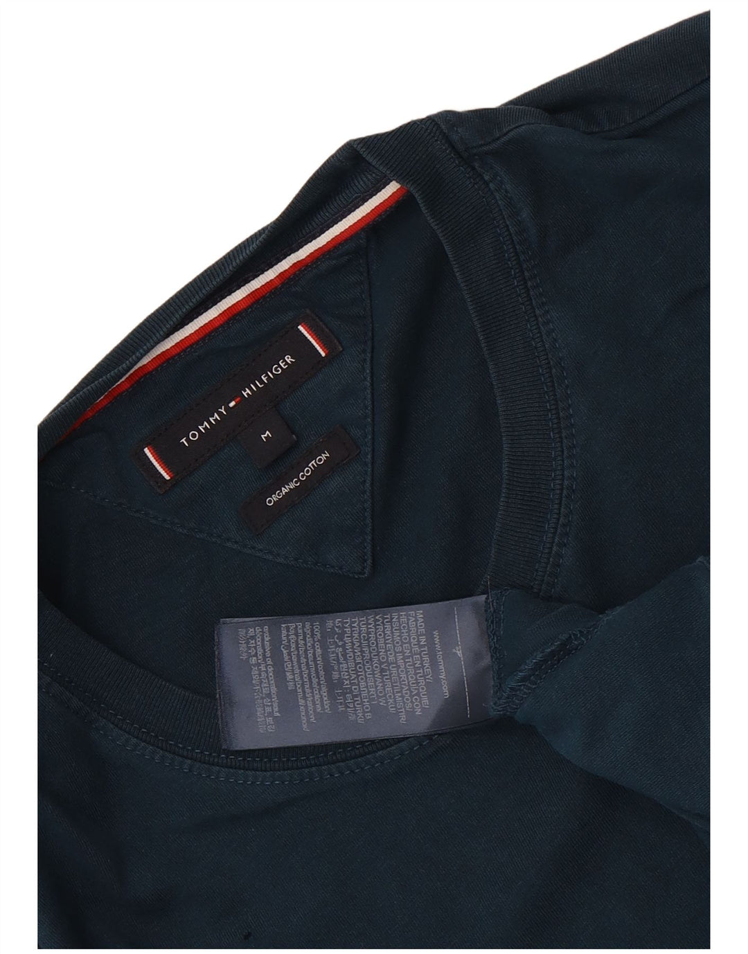Camiseta masculina Tommy Hilfiger Top médio algodão azul marinho