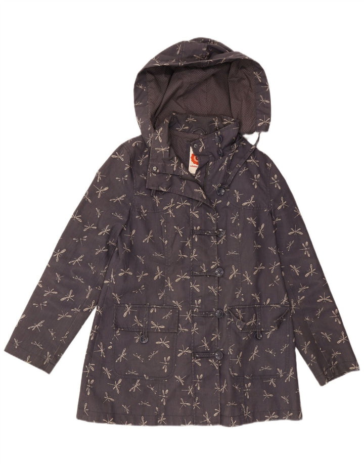 Jaqueta corta-vento feminina WHITE STUFF Reino Unido 14 grande azul marinho com estampa animal