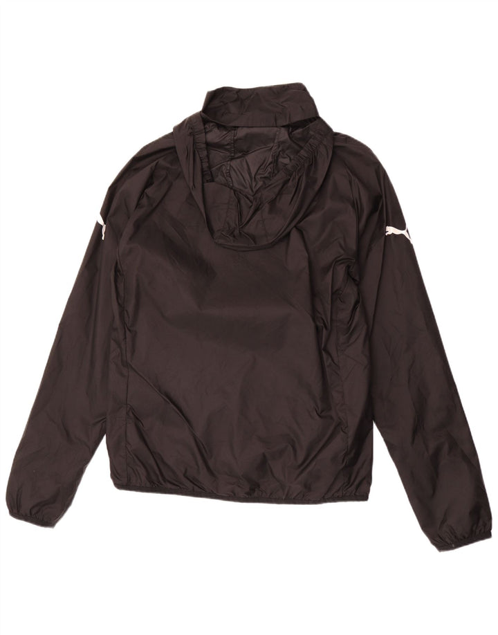 Jaqueta de chuva masculina PUMA com capuz UK 38 poliéster preto médio