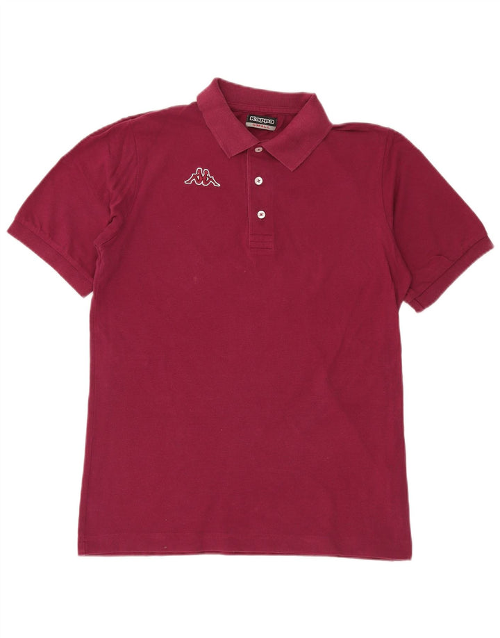 Camisa polo masculina Kappa pequena algodão Borgonha