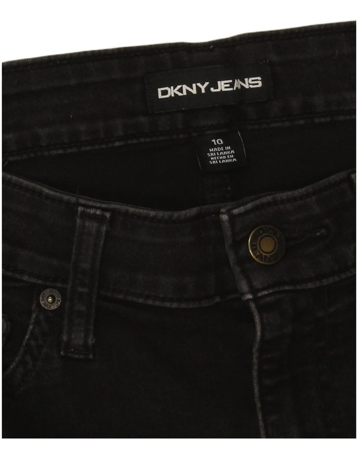 Shorts jeans feminino Dkny US 10 médio W28 algodão preto
