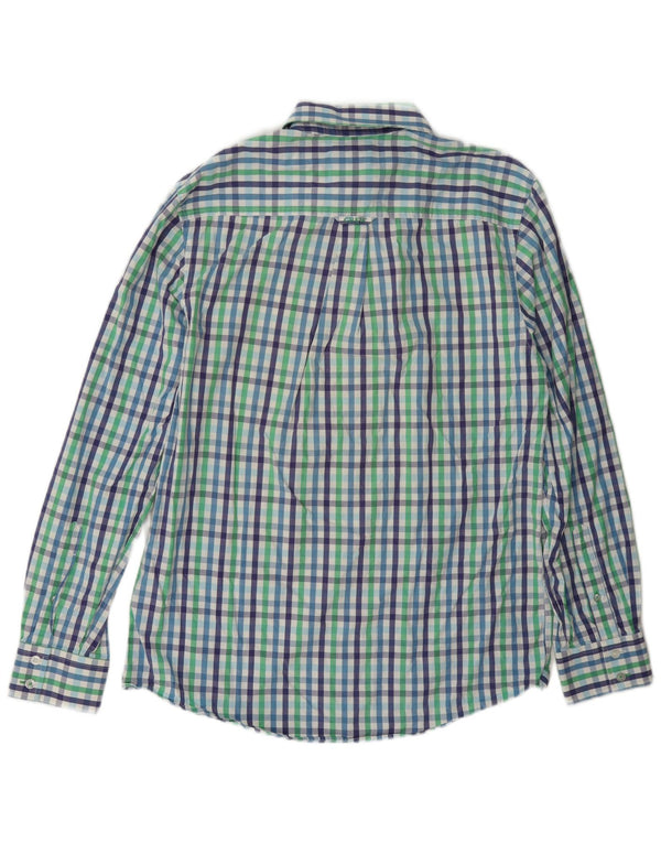 Camisa masculina de ajuste clássico da Crew Clothing, algodão guingão multicolorido médio