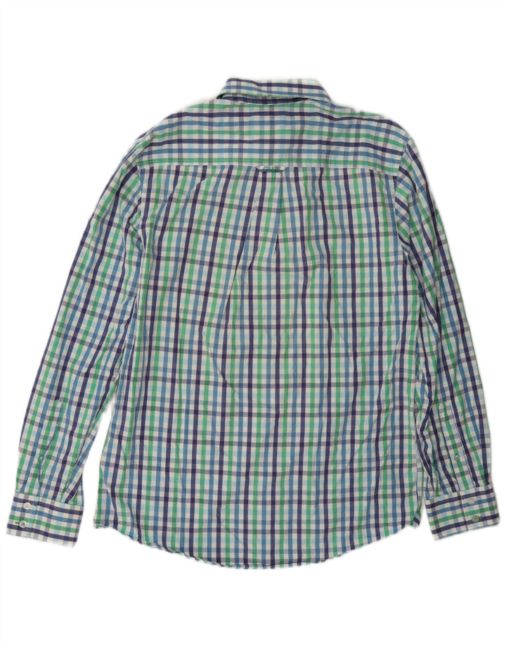 Camisa masculina de ajuste clássico da Crew Clothing, algodão guingão multicolorido médio