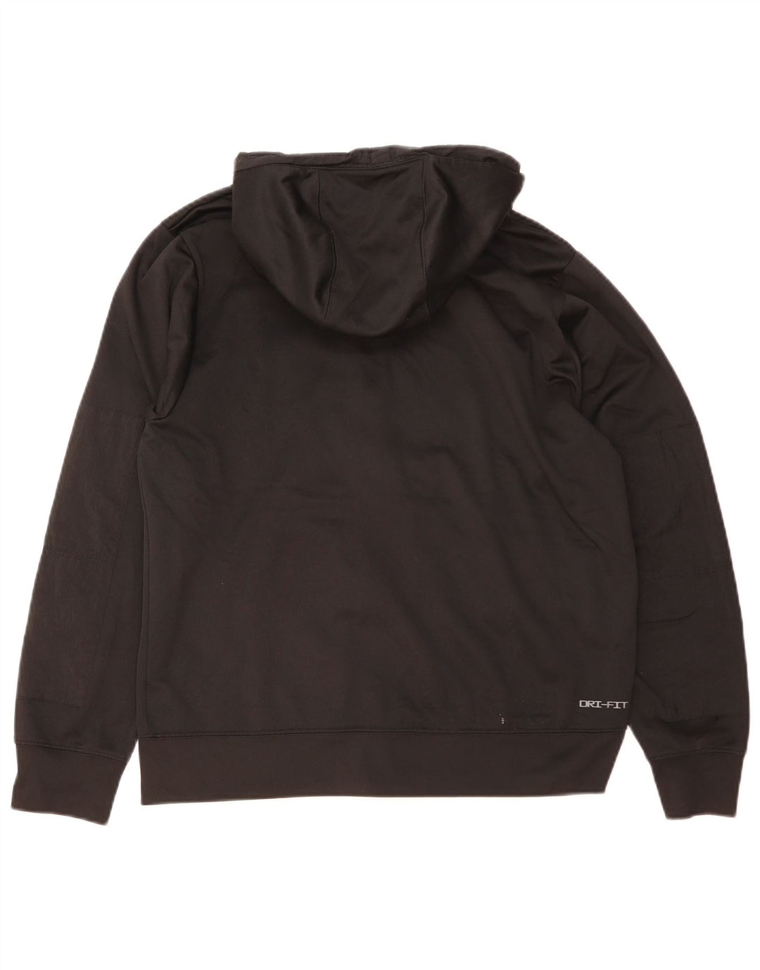 Suéter Nike masculino Dri Fit Zip com capuz médio preto poliéster