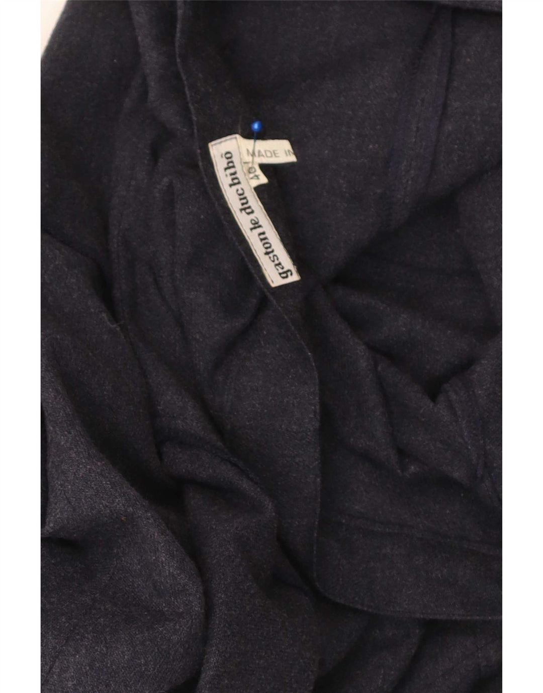 Saia larga feminina vintage EU 46 XL W36 azul marinho