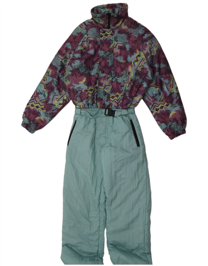 Macacão de esqui feminino Brugi EU 46 XL azul poliamida geométrica
