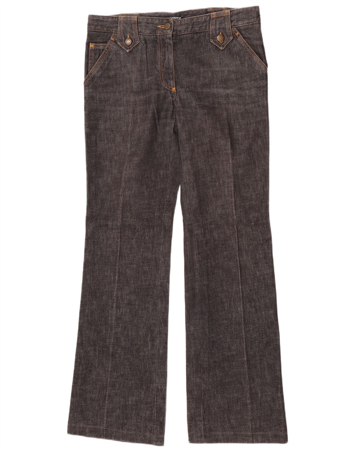 Dolce & Gabbana Calça jeans feminina larga IT 44 médio W32 L33 algodão cinza
