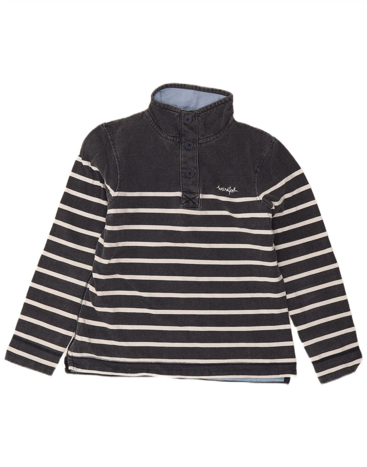 Moletom feminino Weird Fish Jumper UK 10 pequeno listrado azul marinho