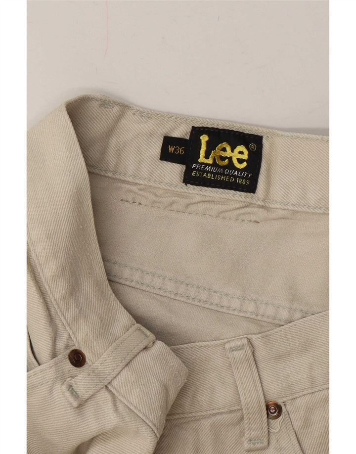 Calça jeans reta masculina Lee W36 L27 bege